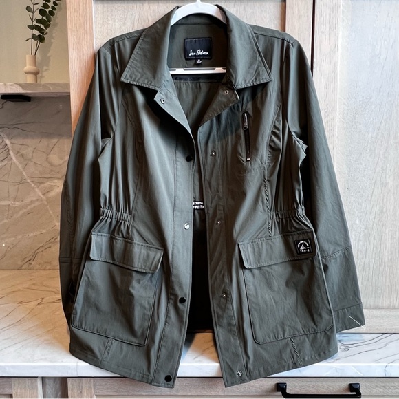 NWOT SAM EDELMAN Field Utility Jacket Lightweight Olive Green Military Safari M - Picture 8 of 16